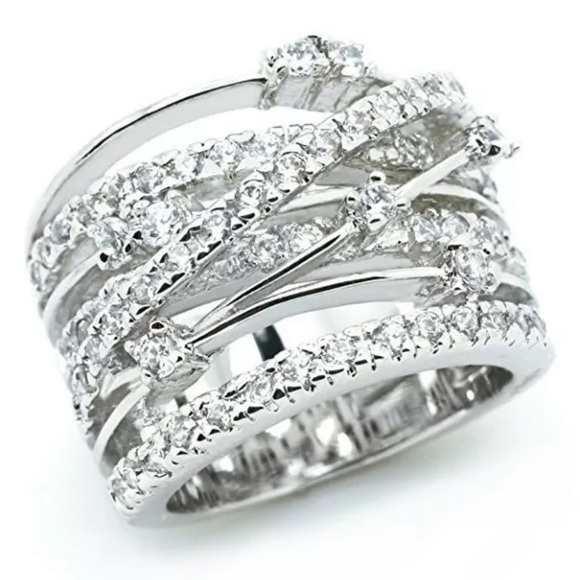 Jewelry - Luxury 925 Silver Wedding Rings White Sapphire